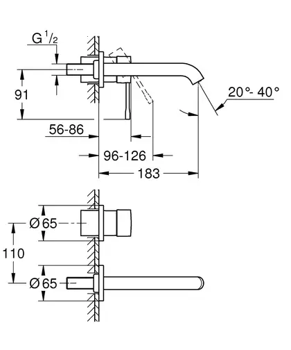 Змішувач для умивальника Grohe Essence M-Size, зовнішня частина, cool sunrise (29192GL1)