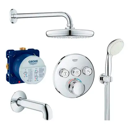 GROHE Grohtherm SmartControl Неперевершений душовий комплект із Rainshower New Tempesta 210 (34614SC2)