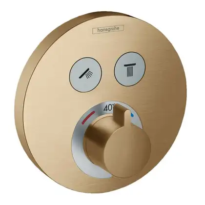 HANSGROHE ShowerSelect S Термостат для ванни, шліфована бронза (15743140) HANSGROHE ShowerSelect S Термостат для ванни, шліфована бронза (15743140)