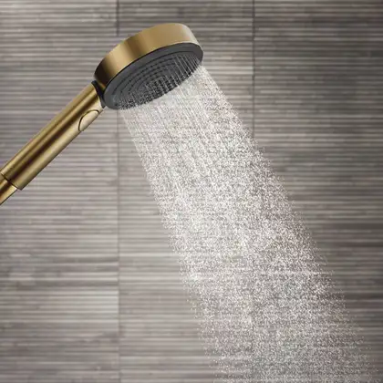 Лейка для душа Hansgrohe Pulsify Select EcoSmart (цвет - шлифованная бронза), 3 вида струи Relaxation 24111140