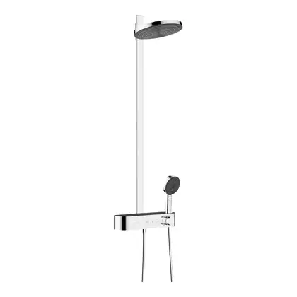 Душова система з термостатом Hansgrohe Pulsify Showerpipe 260 2jet EcoSmart із ShowerTablet Select 400 (колір - хром) 24241000