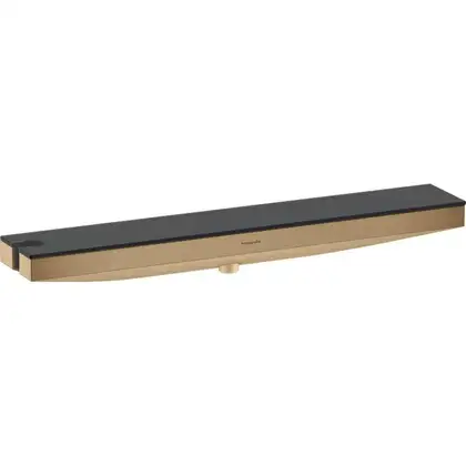 Настенный держатель Porter 500 с полкой левый Hansgrohe Porter E (цвет - шлифованная бронза) 26843140 Настенный держатель Porter 500 с полкой левый Hansgrohe Porter E (цвет - шлифованная бронза) 26843140