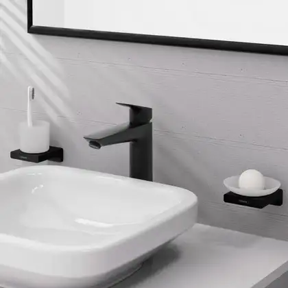 Hansgrohe Logis Змішувач для раковини, чорний матовий (71091670) Hansgrohe Logis Змішувач для раковини, чорний матовий (71091670)