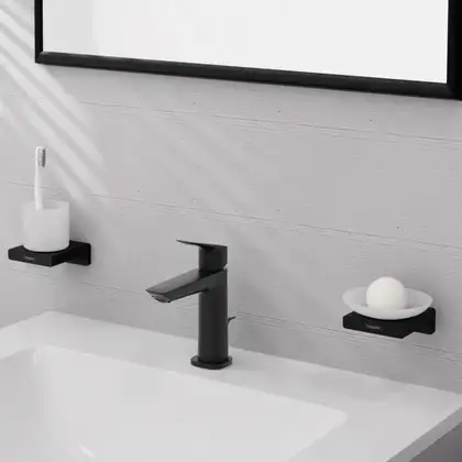 Hansgrohe Logis Fine 100 Змішувач для раковини, чорний матовий (71251670) Hansgrohe Logis Fine 100 Змішувач для раковини, чорний матовий (71251670)
