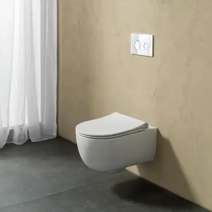 Унітаз підвісний Noken Set Acro Compact 54 см із кришкою Soft-Close, білий матовий (100282320)