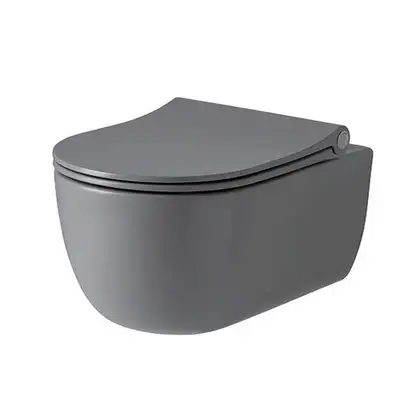 Унітаз підвісний Noken Set Acro Compact 100280416 із кришкою Soft-Close 100285298, сірий матовий (100285516) Унітаз підвісний Noken Set Acro Compact 100280416 із кришкою Soft-Close 100285298, сірий матовий (100285516)