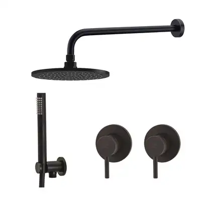 Paffoni Light Душова система прихованого монтажу, чорний (KITLIG010NO)