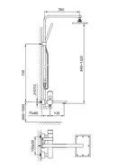 Душевой гарнитур KOHLMAN FOXAL CHROME с изливом (QW277F)