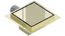 Трап для душа MEXEN FLAT GOLD 12х12 золотой, квадратный (MEX-1510012)