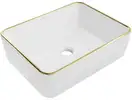 Умывальник (раковина) MEXEN CATIA WHITE GOLD EDGE накладной (MEX-21314805)