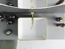Умывальник (раковина) MEXEN CATIA WHITE GOLD EDGE накладной (MEX-21314805)