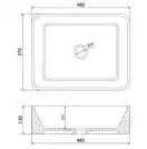Умывальник (раковина) MEXEN CATIA WHITE GOLD EDGE накладной (MEX-21314805)