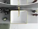 Умывальник (раковина) MEXEN CATIA WHITE DIAMOND GOLD накладной (MEX-21314809)