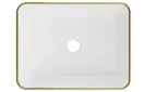 Умывальник (раковина) MEXEN CATIA WHITE DIAMOND GOLD накладной (MEX-21314809)