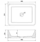 Умывальник (раковина) MEXEN CATIA BLACK MATT (MEX-21314885)