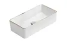 Умывальник (раковина) MEXEN NADIA 46 WHITE GOLD EDGE накладной (MEX-21614605)