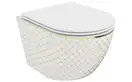 Подвесной унитаз MEXEN LENA WHITE DIAMOND GOLD (MEX-30224009)
