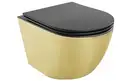 Подвесной унитаз MEXEN LENA BRUSHED GOLD BLACK MATT (MEX-30224077)