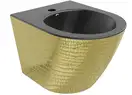 Подвесное биде MEXEN LENA BLACK MATT GOLD с узором (MEX-35224878)