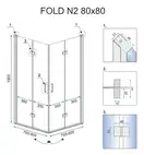 Душевая кабина REA FOLD N2 80х80 (REA-K9990)