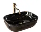 Умывальник (раковина) REA BELINDA BLACK MARBLE SHINY накладной черный (REA-U8907)