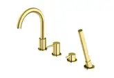 Смеситель для ванны KOHLMAN AXEL GOLD на борт ванны (QB244AGD)