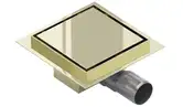 Трап для душа MEXEN FLAT GOLD 12х12 золотой, квадратный (MEX-1510012)