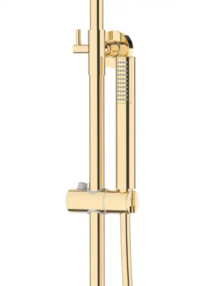 Душевой гарнитур Corsan LUGO GOLD с термостатом (CMN01TGL) Душевой гарнитур Corsan LUGO GOLD с термостатом (CMN01TGL)