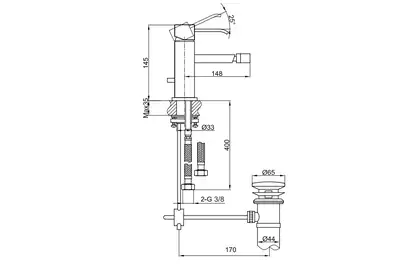 Смеситель для биде KOHLMAN AXIS CHROME (QB130N)
