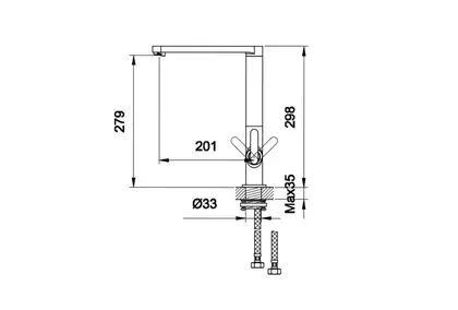 Смеситель для кухни KOHLMAN BOXINE CHROME (QB140B)