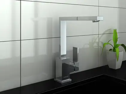 Смеситель для раковины (умывальника) KOHLMAN EXCELENT CHROME (QB150H)