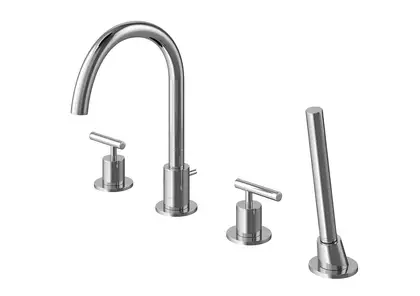 Смеситель для ванны KOHLMAN ROXIN CHROME на борт ванны (QB240R)