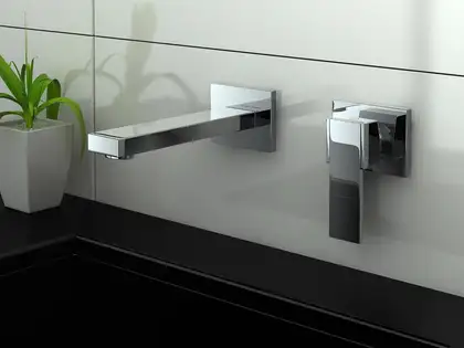 Смеситель для раковины (умывальника) KOHLMAN EXCELENT CHROME + BOX скрытого монтажа (QW180H)