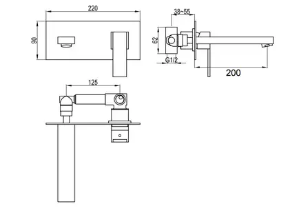 Kohlman Excellent 01 Змішувач для раковини, хром (QW188H)