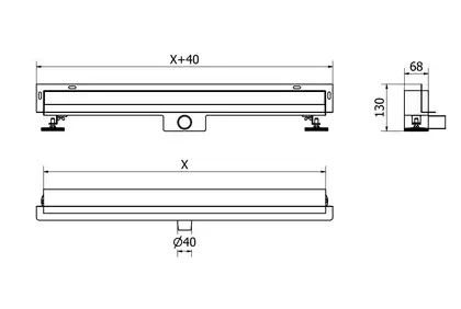Трап для душа MEXEN FLAT WALL 2в1 настенный CHROME хром 60 см (MEX-1030060)