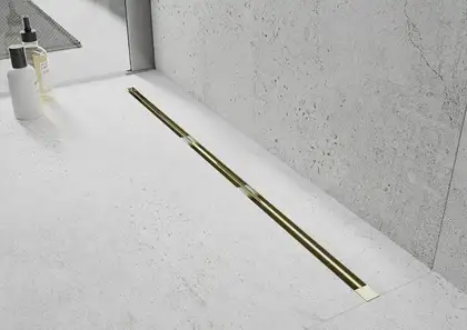 Трап для душа MEXEN FLAT 360° SUPER SLIM GOLD золотой 100 см (MEX-1551100)