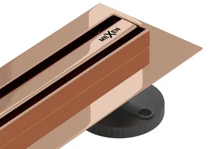 Трап для душа MEXEN FLAT 360° SLIM ROSE GOLD розовое золото 60 см (MEX-1641060)