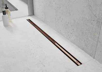 Трап для душа MEXEN FLAT 360° SLIM ROSE GOLD розовое золото 110 см (MEX-1641110)