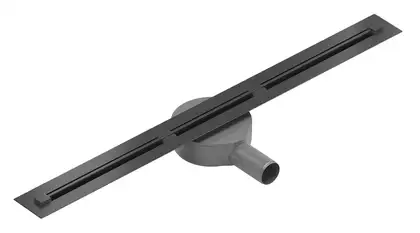 Трап для душа MEXEN FLAT 360° SUPER SLIM BLACK черный 180 см (MEX-1751180)