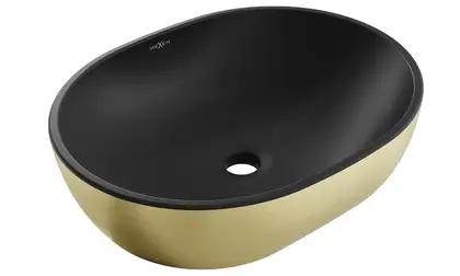 Умывальник (раковина) MEXEN VIKI BLACK BRUSHED GOLD накладной (MEX-21054877) Умывальник (раковина) MEXEN VIKI BLACK BRUSHED GOLD накладной (MEX-21054877)