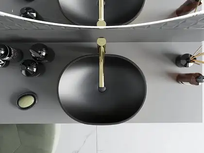 Умывальник (раковина) MEXEN VIKI BLACK BRUSHED GOLD накладной (MEX-21054877) Умывальник (раковина) MEXEN VIKI BLACK BRUSHED GOLD накладной (MEX-21054877)