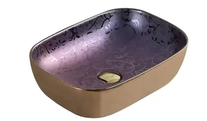 Умывальник (раковина) MEXEN RITA VIOLET GOLD накладной (MEX-21084557)