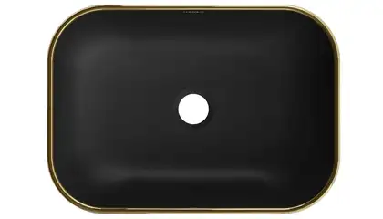 Умывальник (раковина) MEXEN RITA BLACK DIAMOND GOLD накладной (MEX-21084579)