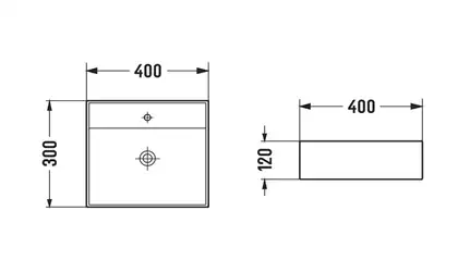 Умывальник (раковина) MEXEN MINI 40 LIGHT GREY MATT накладной подвесной (MEX-21094061)
