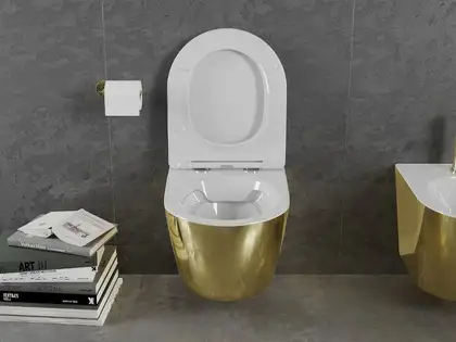 Подвесной унитаз MEXEN LENA WHITE GOLD (MEX-30224006)