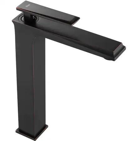 Смеситель для раковины (умывальника)  REA ROMANO OLD BLACK черный высокий (REA-B9902)