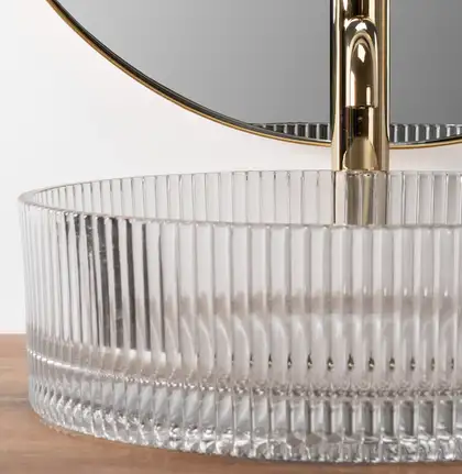 Умывальник (раковина) REA INGRID TRANSPARENT 40 накладной (REA-U0278)