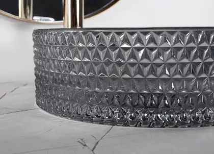 Умывальник (раковина) REA CRISTAL BLACK накладной (REA-U9671)