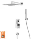 Душевая система с изливом CORSAN ANGO 25 CHROME + BOX скрытого монтажа (ZA25MCHW)