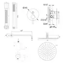 Душевая система KOHLMAN AXEL 25 CHROME + BOX скрытого монтажа (QW210AR25)